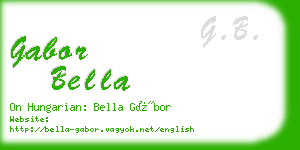 gabor bella business card